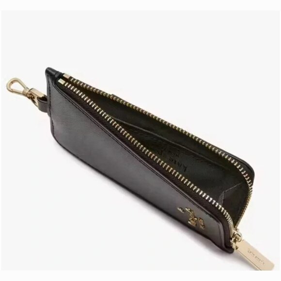 KATE SPADE NY BLACK MADISON CARD CASE LANYARD - Picture 3 of 8
